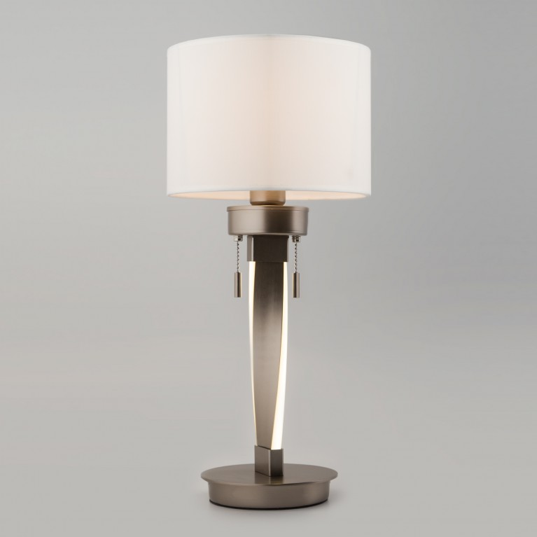 Настольная лампа с LED подсветкой 993 белый / никель
