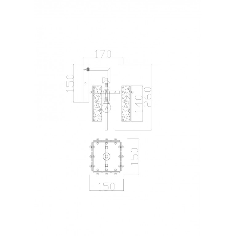 Настенный светильник (бра) Freya FR5166WL-01BS