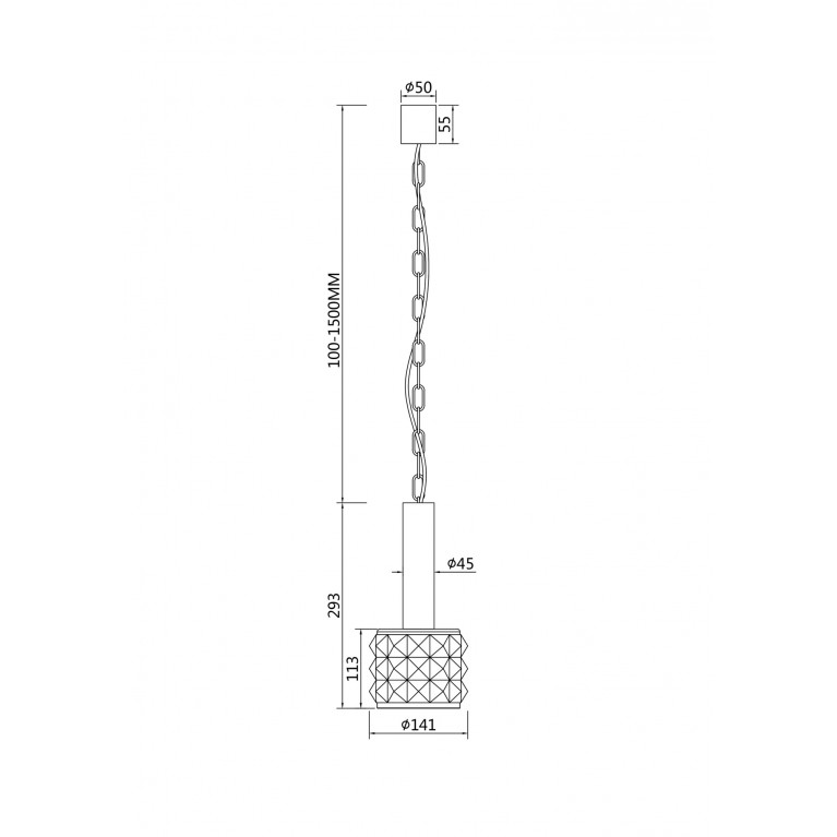 Подвесной светильник Maytoni MOD027PL-01CH