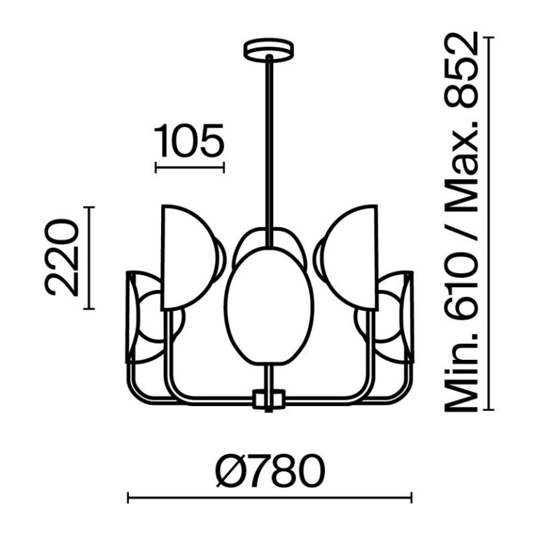 Подвесной светильник Maytoni MOD164PL-06BS