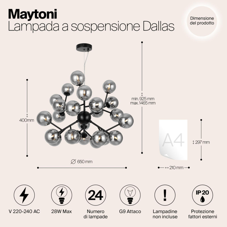 Подвесной светильник Maytoni MOD545PL-24B