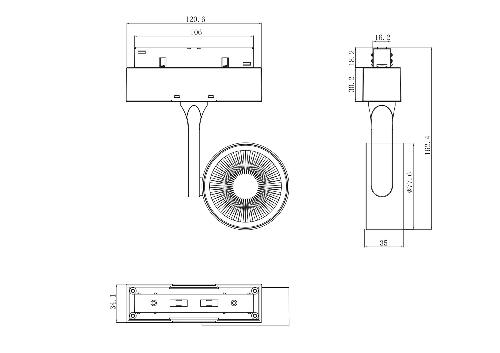 Трековый светильник Technical TR024-2-10B3K