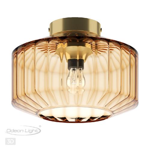 4747/1C PENDANT ODL21 487 янтарный/бронзовый Светильник потолочный E27 1*60W BINGA