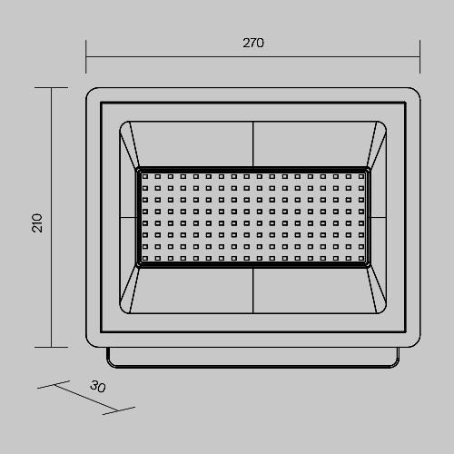 Прожектор Outdoor FL001-L100B4K