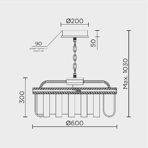 Подвесная люстра MODELUX ML.9542.600 GD