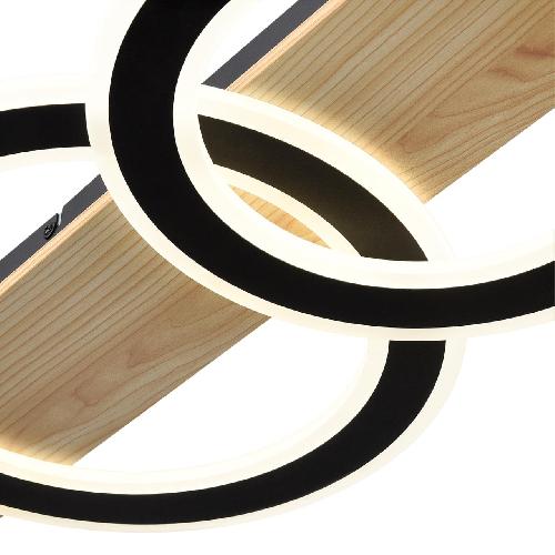 8023/80CL LEDIO LN24 черный/дерево, металл/МДФ Потолочный светильник 3000-6500К LED 80W 220V  PINE