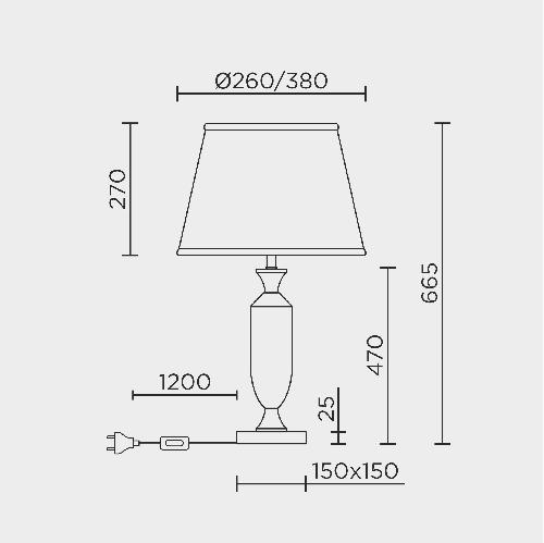Настольный светильник MODELUX ML.5505.01TL CR