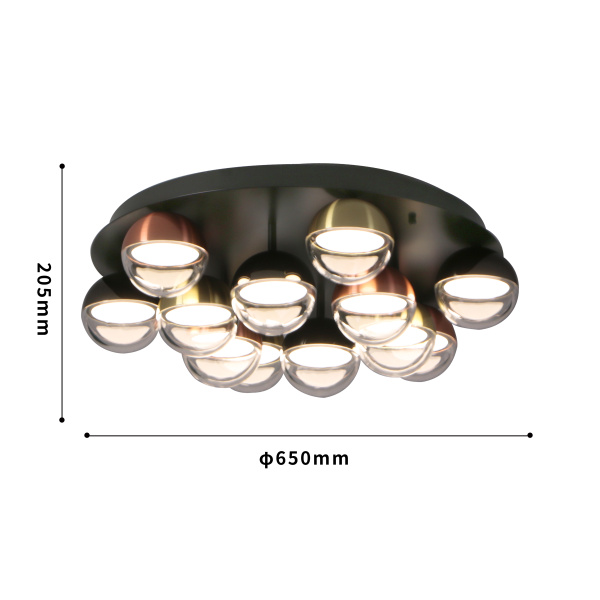 4371-12C, потолочная люстра, D650xH205, LEDx65W, 4550LM, 4000K, included