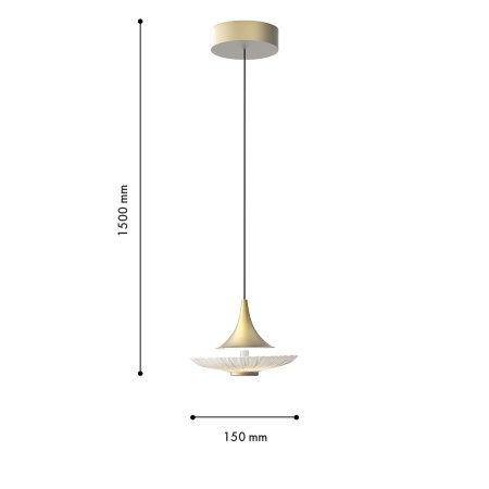 4657-1P, подвес, D150xH1500, LEDx6W, 420LM, 4000K, included