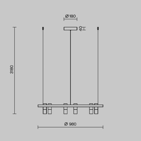 Подвесной светильник Maytoni MOD102PL-L42WK