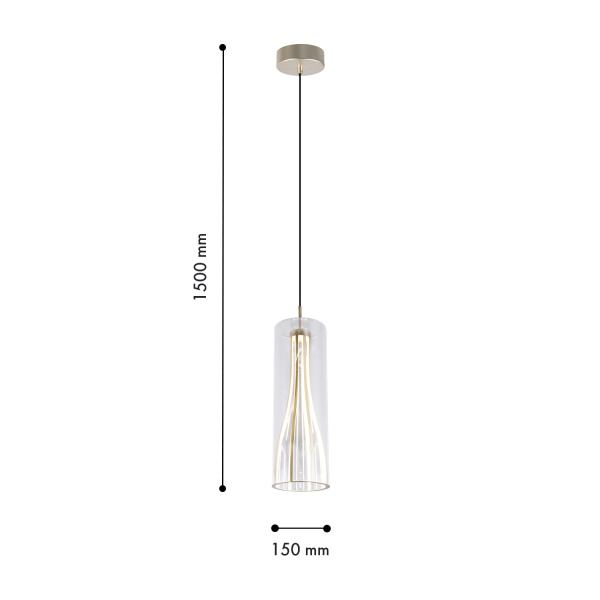 4626-1P, подвес, D150xH500/1500, LEDx20W, 1360LM, 4000K, included