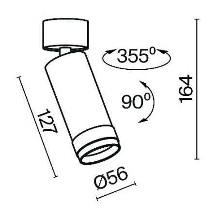 Потолочный светильник Technical C055CL-L12W4K-Z-B
