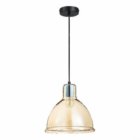 SLE114723-01 Подвес Черный/Янтарный E27 1*60W