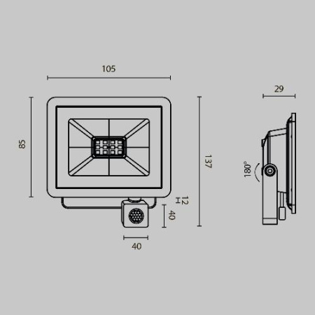 Прожектор Outdoor FL001-L10B4KSR