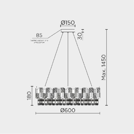 Подвесная люстра MODELUX ML.7039.600 GD