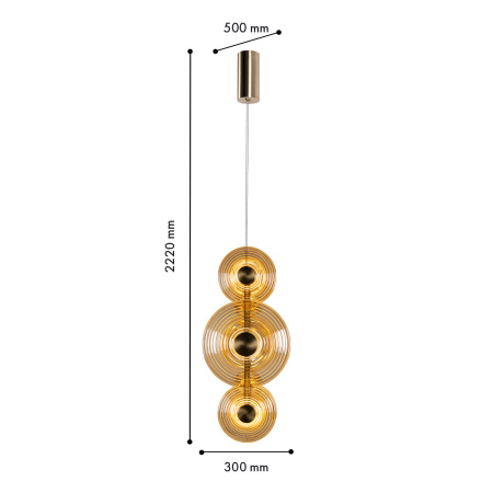 4571-6P, подвес, L300xW200xH2220, LEDx33W, 2300LM, 4000K, included