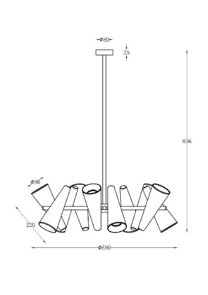 Подвесной светильник Maytoni MOD095PL-10W