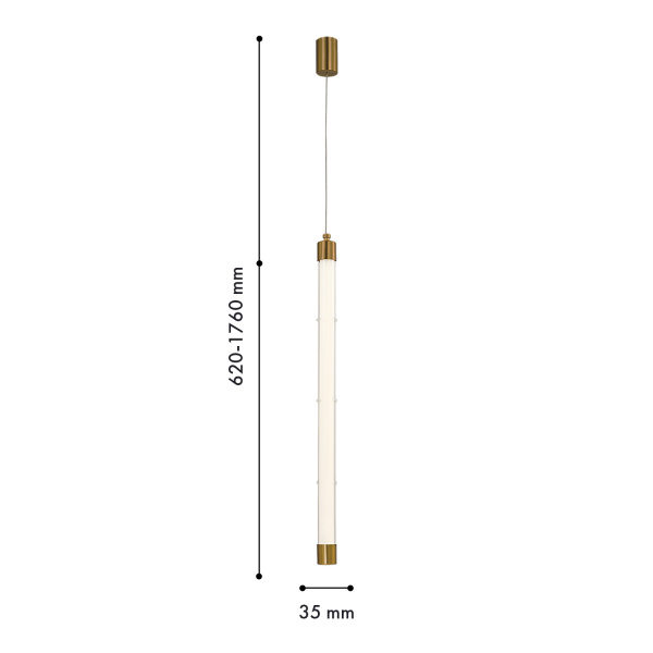 4558-2P, подвес, D35xH760/1760, LEDx7W, 860LM, 4000K, included